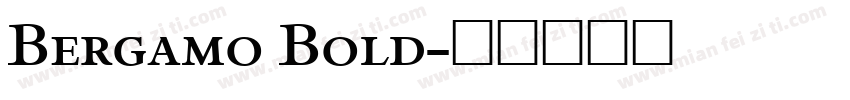 Bergamo Bold字体转换